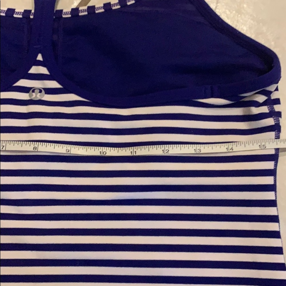 Lululemon athletica sports tank top blue stripes - Picture 4 of 7